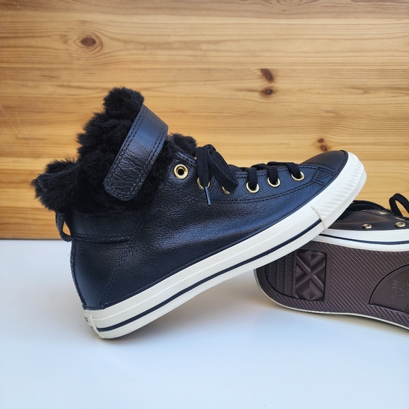 Converse Chuck Taylor AS Brea Lether Size  6.5 Black Limited Edition New - Picture 8 of 12